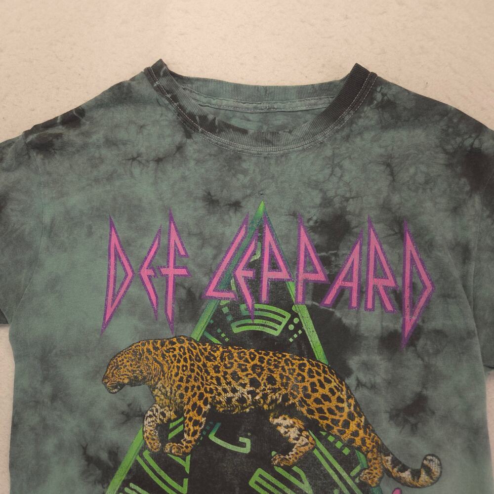 Def Leppard Band Graphic Crew Neck T Shirt Adult Mens Size Small S Tie Dye